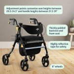 Medline Carbon Ultralight Empower Rollator - Black