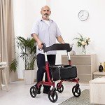 Lightweight Healconnex Folding Rollator Walker for Seniors