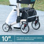 ELENKER Ultralight Folding Rollator with Seat