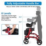 Lightweight Healconnex Folding Rollator Walker for Seniors