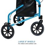 Bondi Blue Height Adjustable 3-Wheel Rollator
