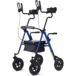 ELENKER 10” Upright Carbon Rollator with Armrests