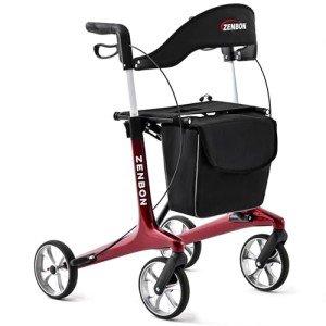 Ultra-Light Carbon Fiber Rollator Walker with Seat