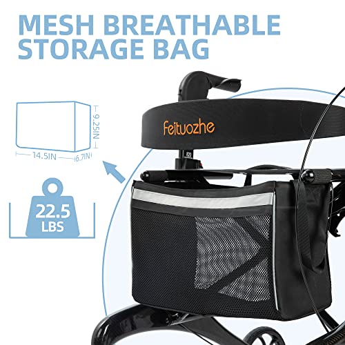 Ultra Lightweight Carbon Fiber Rollator with Storage