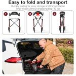 Ultra-Light Carbon Fiber Rollator Walker with Seat