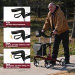Ultra-Light Carbon Fiber Rollator Walker with Seat