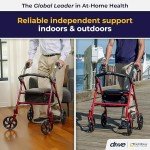 Adjustable 4-Wheel Walker with 7.5" Wheels