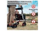 Henmnii Ultralight Rollator Walker with Wide Seat