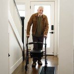 Lightweight Carbon Rollator Walker with Seat - Dark Blue