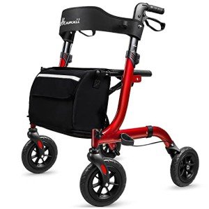Henmnii Lightweight Folding Rollator with Seat