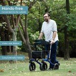 ELENKER All-Terrain Compact Rollator Walker - Blue