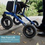 ELENKER All-Terrain Compact Rollator Walker - Blue