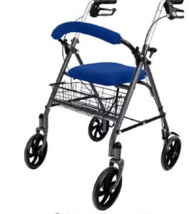 Blue Soft Rollator Walker Seat and Backrest Cover
