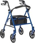 Ultralight 4-Wheel Rollator Walker with Seat
