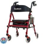 BlessReach Foldable Ultralight Rollator with Seat