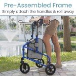 Lightweight Folding 3-Wheel Rollator for Seniors