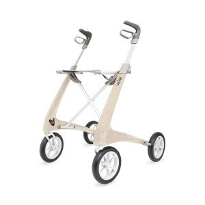byACRE Ultralight Carbon Rollator Walker - Oyster White