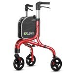 Planetwalk Ultra Lightweight 3-Wheel Rollator Walker
