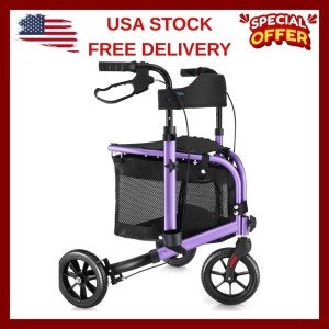 WALK MATE Lightweight Rollator Walker with Seat