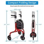 Planetwalk Ultra Lightweight 3-Wheel Rollator Walker