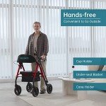 ELENKER All-Terrain Carbon Ultralight Rollator Walker