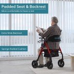 ELENKER All-Terrain Carbon Ultralight Rollator Walker
