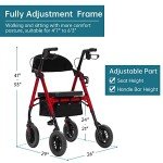 ELENKER All-Terrain Carbon Ultralight Rollator Walker