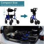 ELENKER 2-in-1 All-Terrain Rollator & Transport Chair