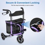 WALK MATE Lightweight Rollator Walker with Seat