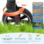 Lightweight Carbon Fiber Rollator with Seat 265 lbs Capacity