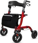 Lightweight All-Terrain Rollator Walker with Rubber Wheels