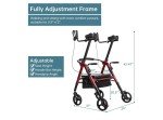 ELENKER Ultralight Heavy Duty Rollator Walker - Red