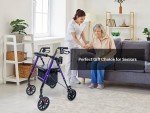 Ultralight Folding Rollator Walker with Seat