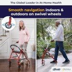 Drive Medical Foldable Rollator Walker with Seat