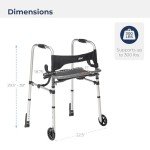 Drive Medical Clever Lite Foldable Rollator Walker