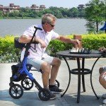 Heavy-Duty Folding 300lb Wide Seat Rollator