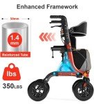 All-Terrain Carbon Ultralight Rollator with Seat