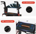 All-Terrain Carbon Ultralight Rollator with Seat