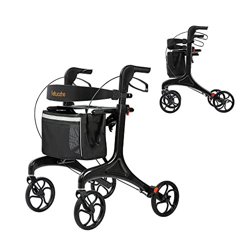 Ultra Lightweight Carbon Fiber Rollator with Storage