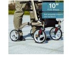 ELENKER Folding Rollator with Backrest and 10” Wheels