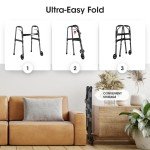 MaxKare Adjustable Carbon Ultralight Rollator Walker