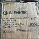 ELENKER Folding Rollator with Backrest and 10” Wheels