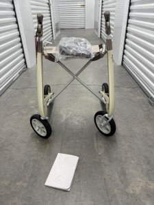 ByAcre Carbon Ultralight Rollator Walker - Oyster White