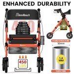 Ultimate Foldable Rollator Walker for Seniors 450 lb
