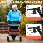 Ultimate Foldable Rollator Walker for Seniors 450 lb