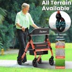 Ultimate Foldable Rollator Walker for Seniors 450 lb