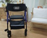 Carbon Ultralight Rollator Walker with Seat, 330lb Capacity