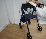 Carbon Ultralight Rollator Walker with Seat, 330lb Capacity