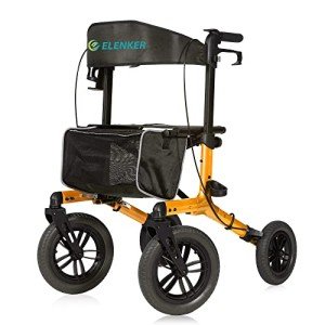 ELENKER Compact All-Terrain Rollator for Seniors