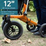 ELENKER Compact All-Terrain Rollator for Seniors